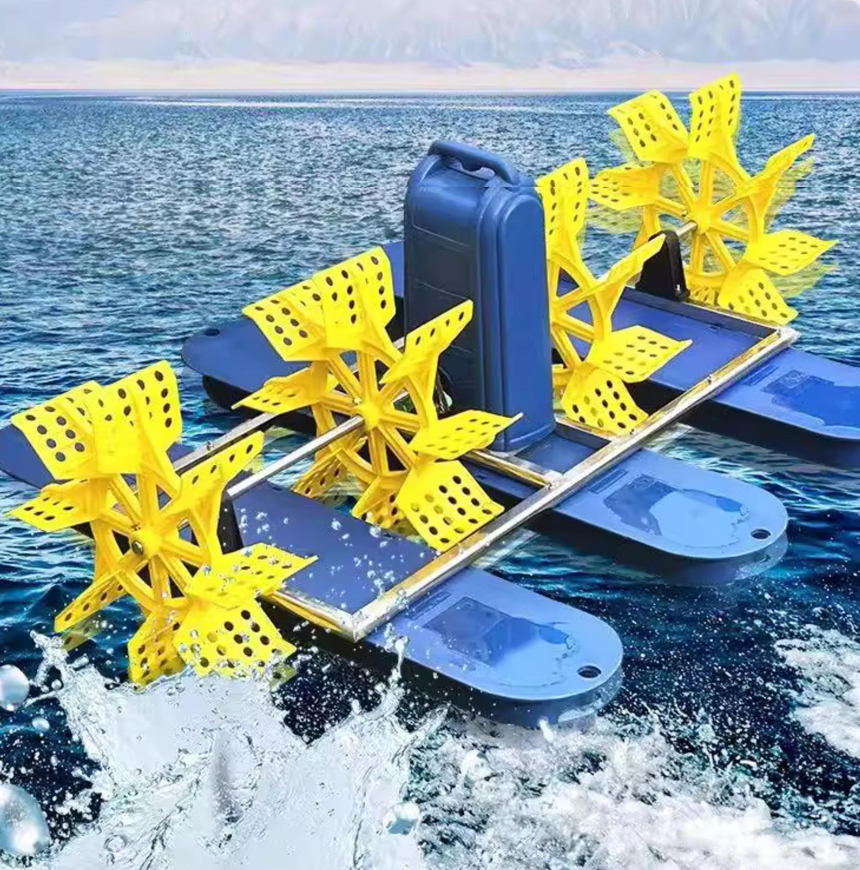 碧水清波，驅動(dòng)未來(lái)：南京藍寶石太陽(yáng)能水車(chē)曝氣機